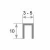 П-профиль бордюр вставка для плитки 10*5*10 шлифованная 3м